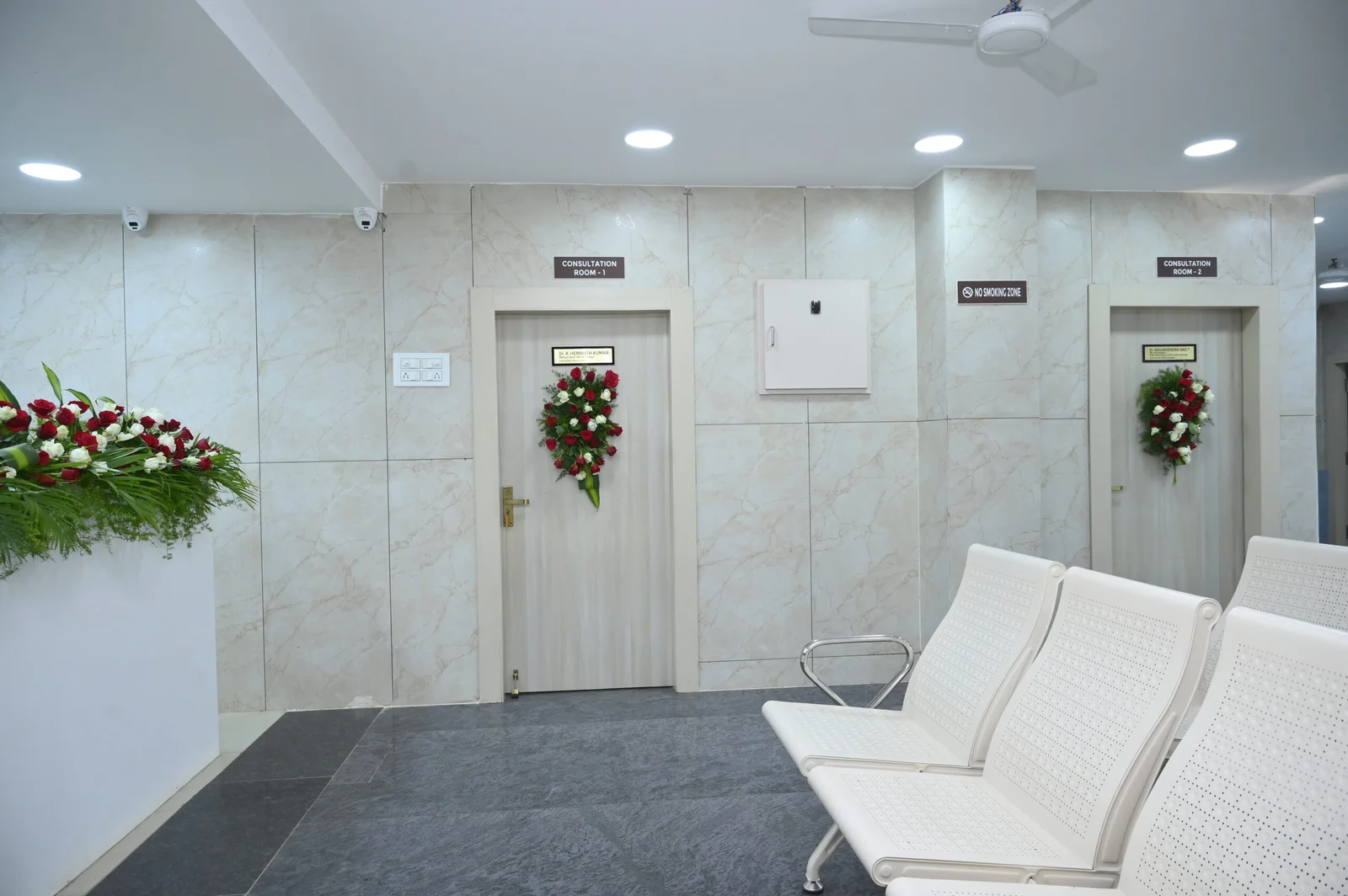 Reception area with seating