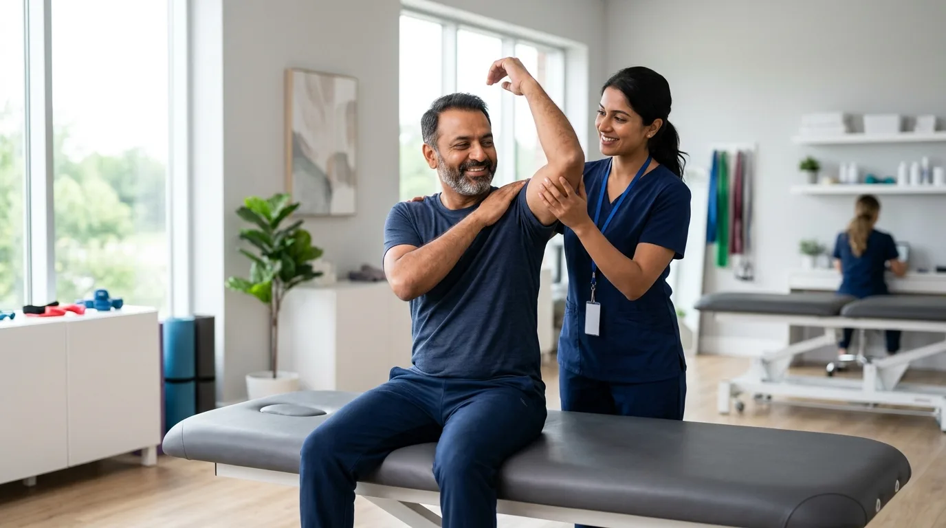 Senior patient undergoing geriatric rehabilitation with balance and mobility training at Wellnest Physio & Rehabilitation Centre in Kurnool.